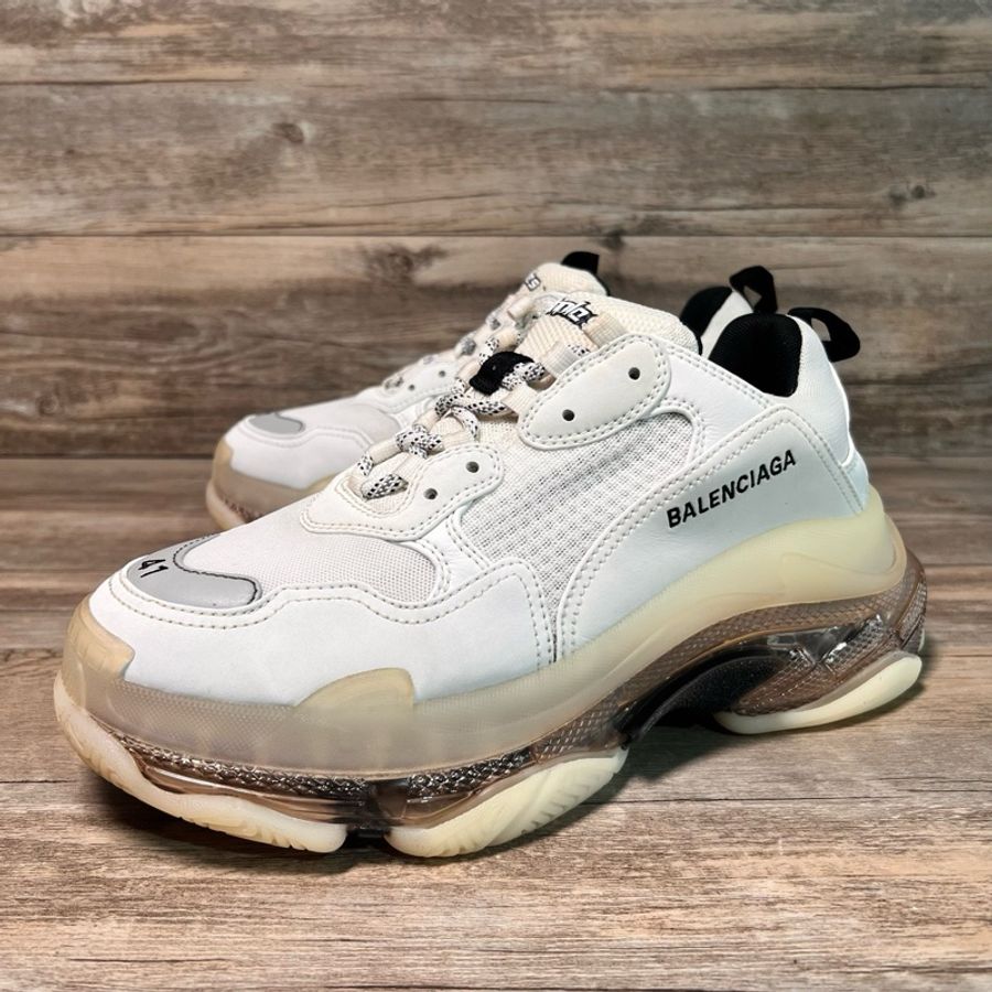 Balenciaga 巴黎世家 Triple S Clear Sole 灰白色 41碼-0