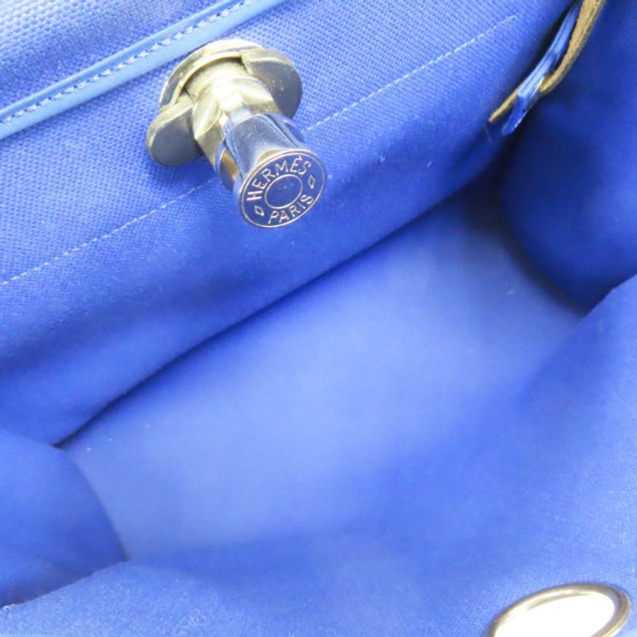 電光藍帆布 棕色皮革 Herbag Zip 31 肩背 C刻 (無鎖頭)【HERMES 愛馬仕】 H078971CKAT-6