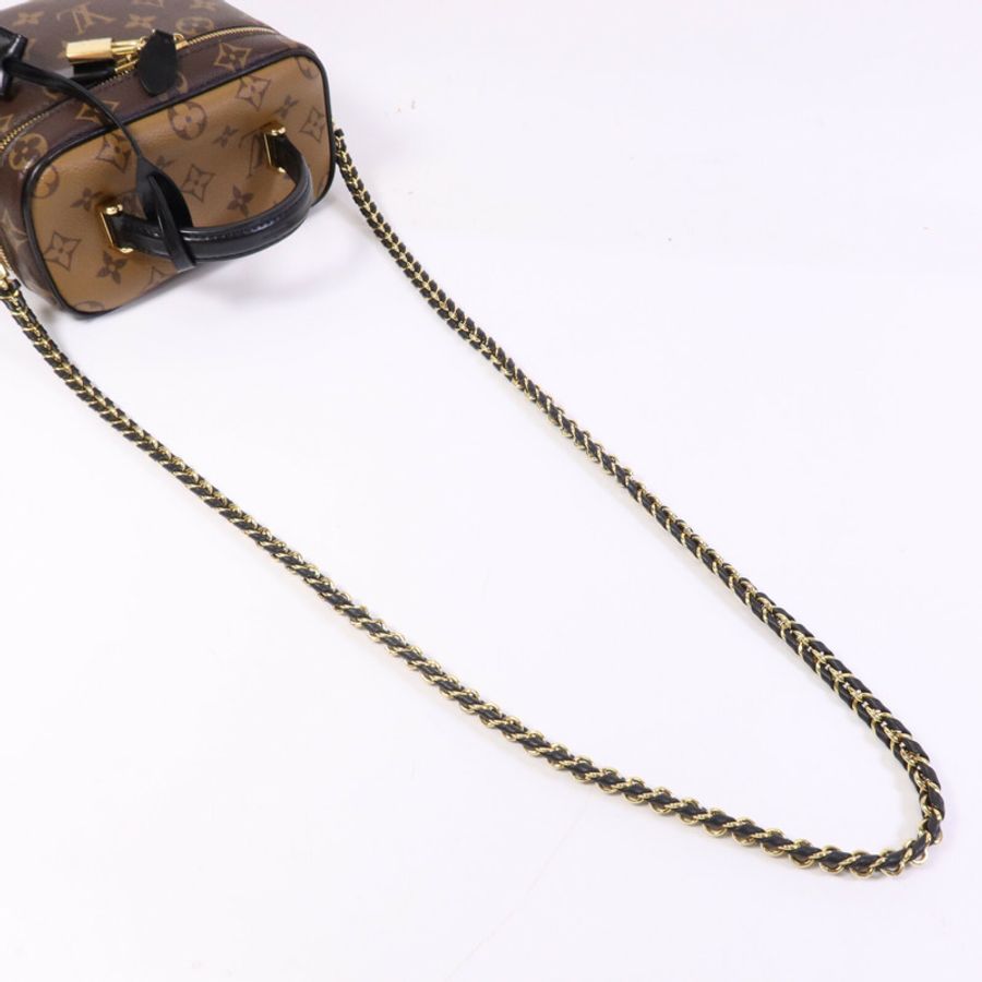 LOUIS VUITTON Monogram Reverse Vanity PM金扣手挽肩背兩用袋-7