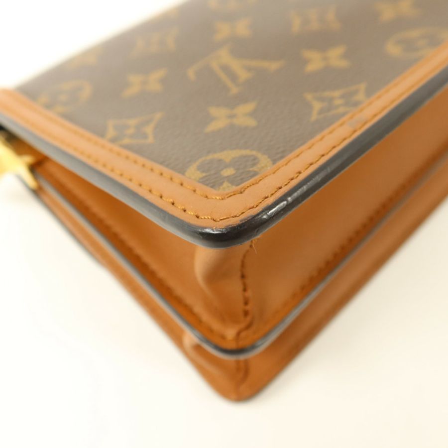 LOUIS VUITTON Monogram Reverse Mini Dauphine金扣肩背袋-15