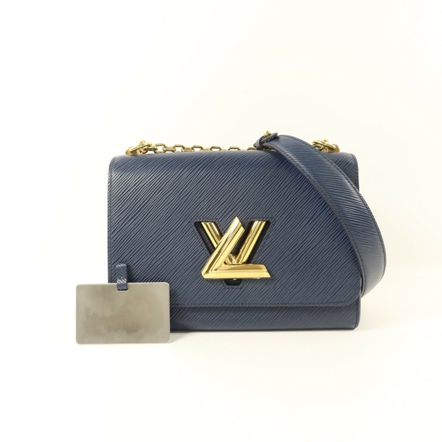 LOUIS VUITTON Epi Twist MM金扣鏈帶肩背袋-9