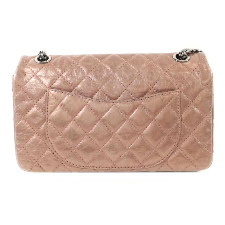 CHANEL 牛皮皮革2.55 Chain Shoulder銀扣鏈帶肩背袋-1