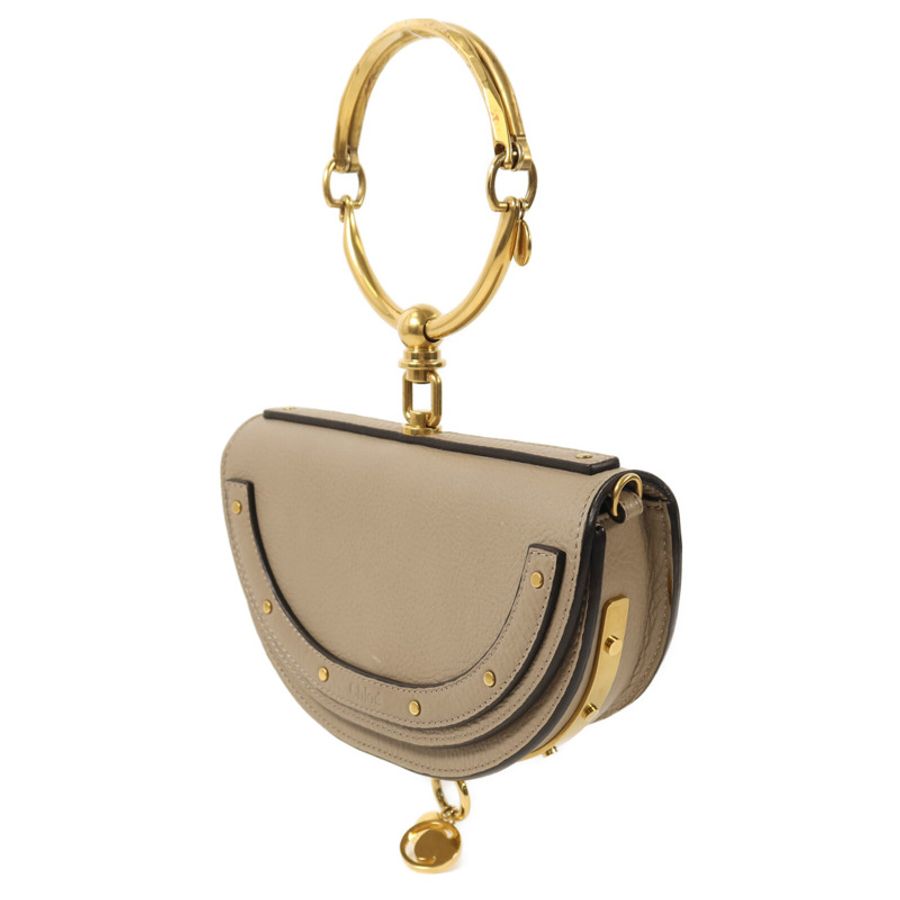 Chloe 牛皮皮革Nile Minaudiere Bracelet Bag金扣手挽肩背兩用袋-2