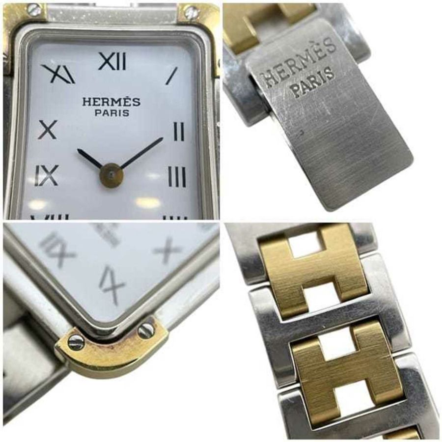 愛馬仕腕錶,Croisière系列,白色、銀色、金色,CR1.240電池供電,不銹鋼,石英機芯。-6