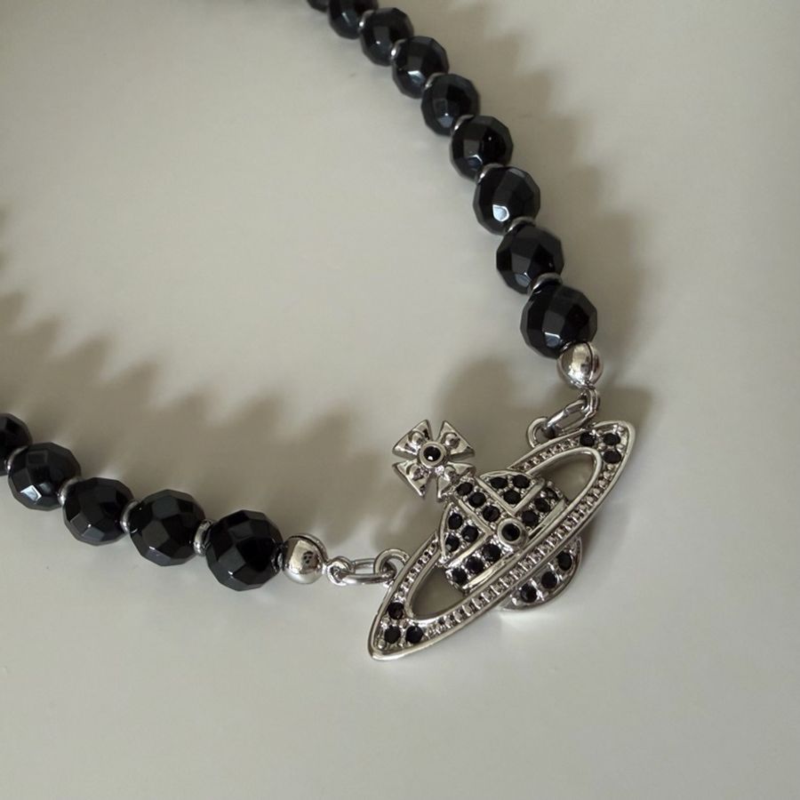 Vivienne Westwood🪐黑瑪瑙x經典土星 Messaline Choker-2