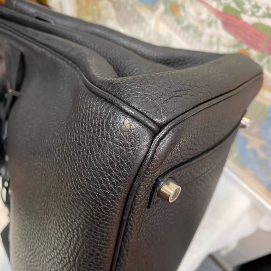 #全網最低鉑金包 #免配貨🔥 愛馬仕黑銀Birkin35 Togo皮🈶鎖具-14