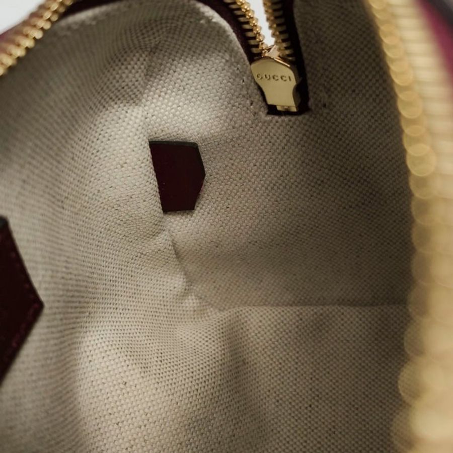 Gucci Ophidia迷你牛皮帆布條紋雙G斜背包單肩包-10