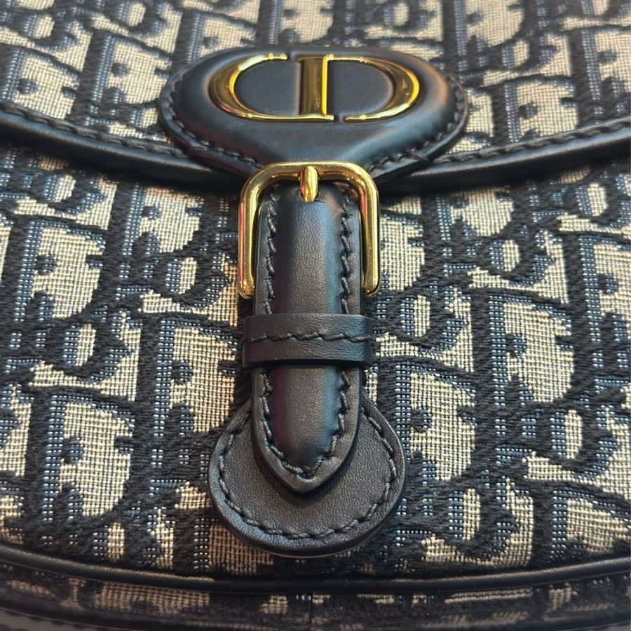 Dior Bobby 中型包款 （藍色 Oblique 緹花）-14