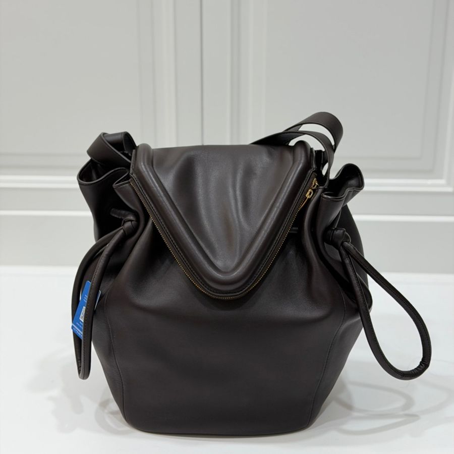 Bottega Veneta BV Beak 大號 全皮 咖啡 水桶包 斜背包 側背包 肩背包 手提包-0