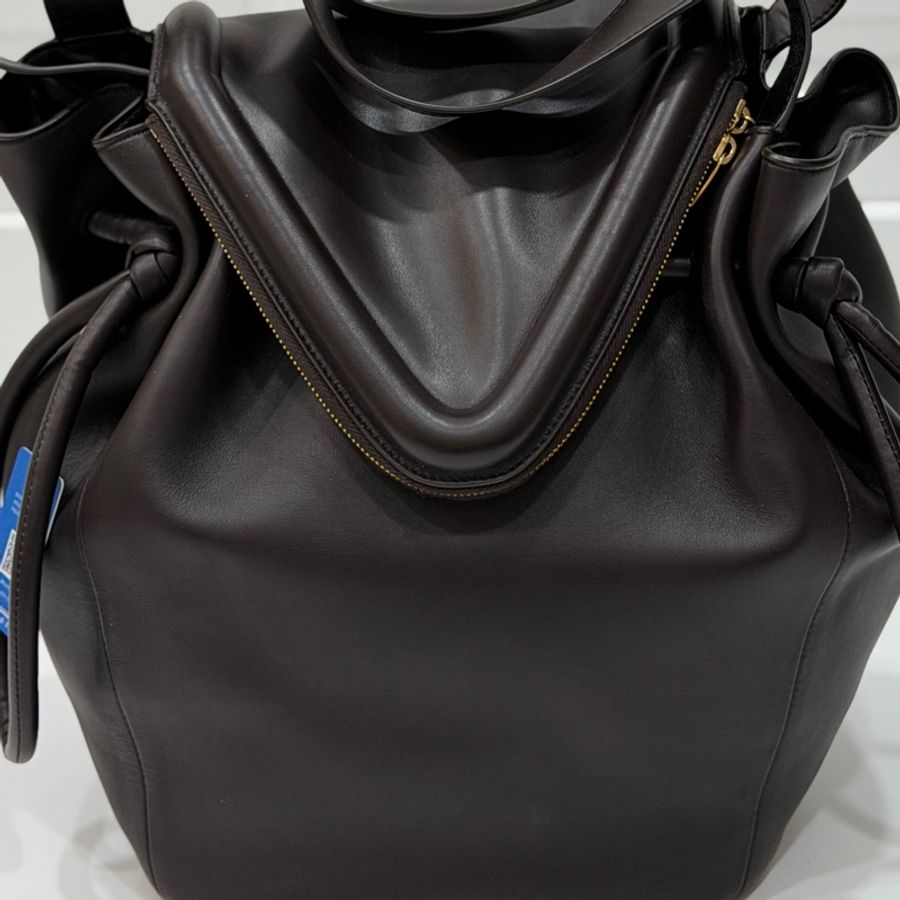 Bottega Veneta BV Beak 大號 全皮 咖啡 水桶包 斜背包 側背包 肩背包 手提包-37