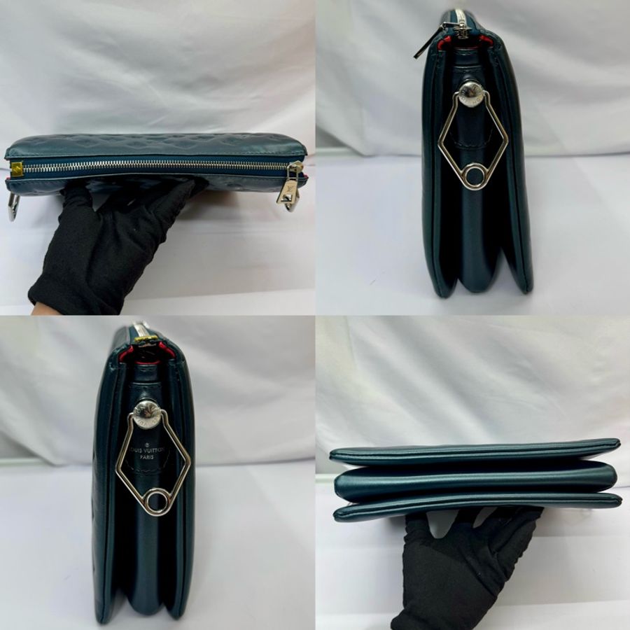 路易威登 LOUIS VUITTON Bubblegram 小羊皮壓紋肩背包 (附2款背袋) Coussin PM M21535 RFID晶片-3