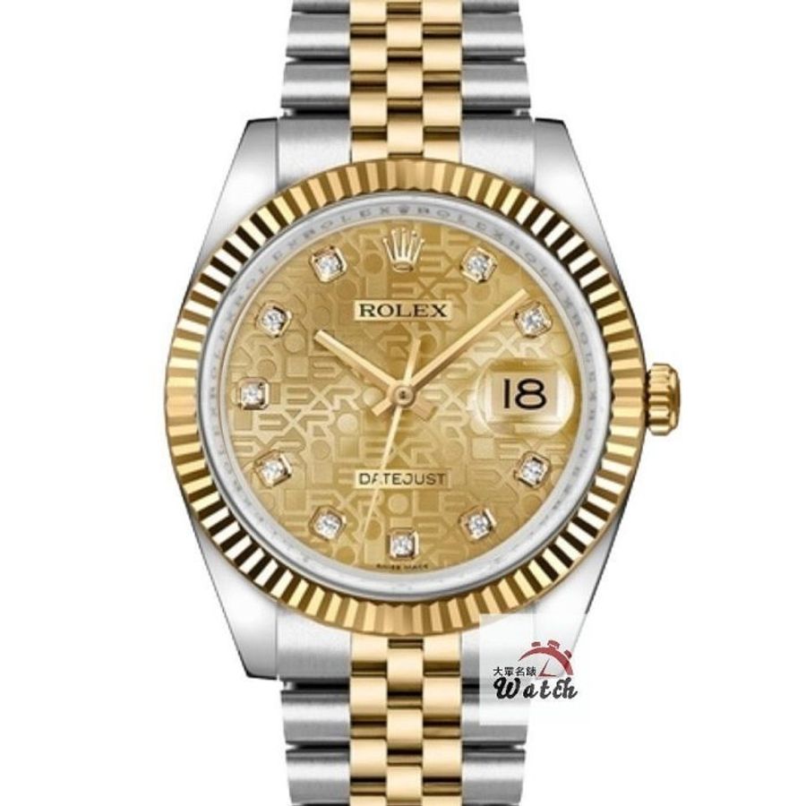 【大眾名錶】ROLEX 勞力士 116233 Datejust 蠔式日誌 金十鑽紀念面 新包台 大眾名錶B1198-0