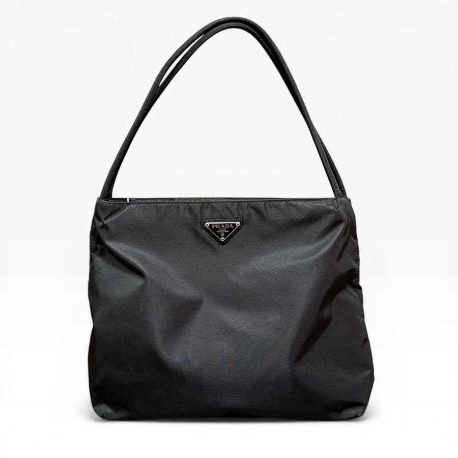 Prada 經典黑色尼龍托特包 Nylon tote bag 單肩包 手提包 28cm-2