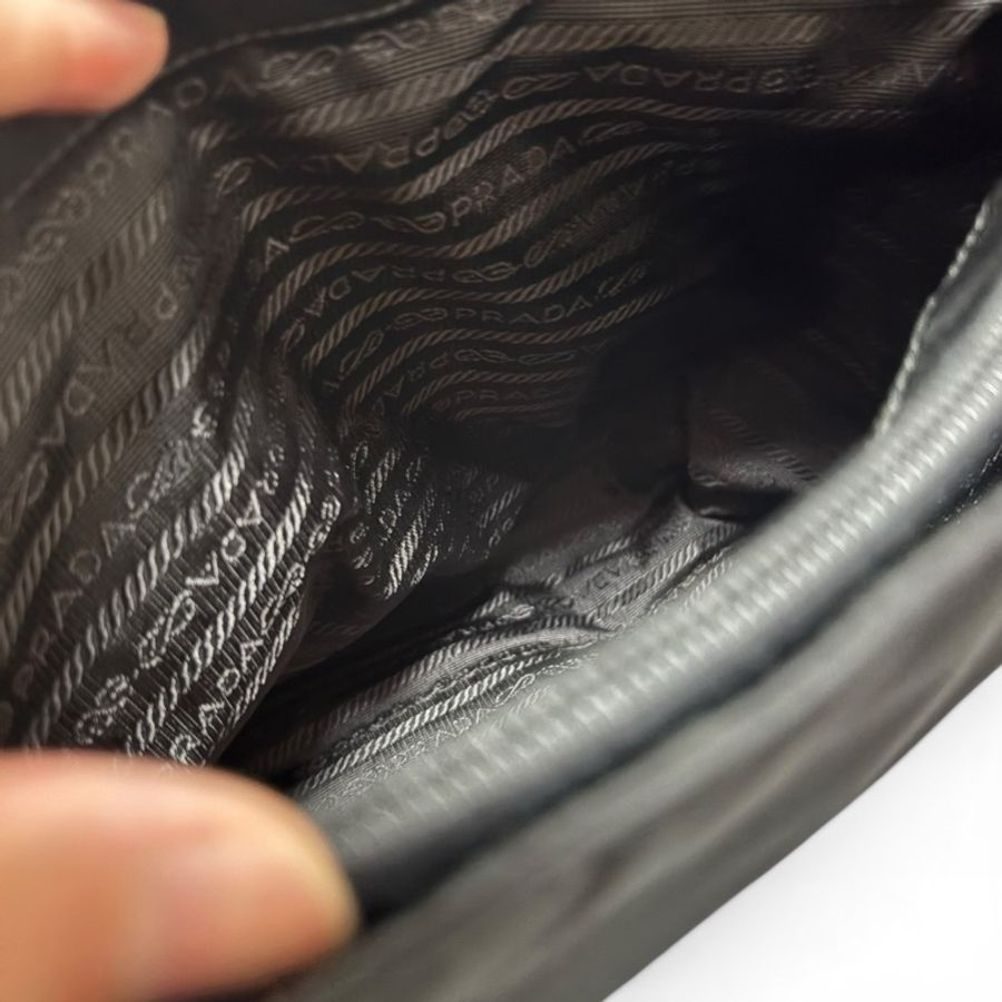 Prada 經典黑色尼龍托特包 Nylon tote bag 單肩包 手提包 28cm-12