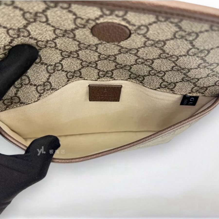 S5366-GUCCI 老花虎頭下蓋腰包493980-6