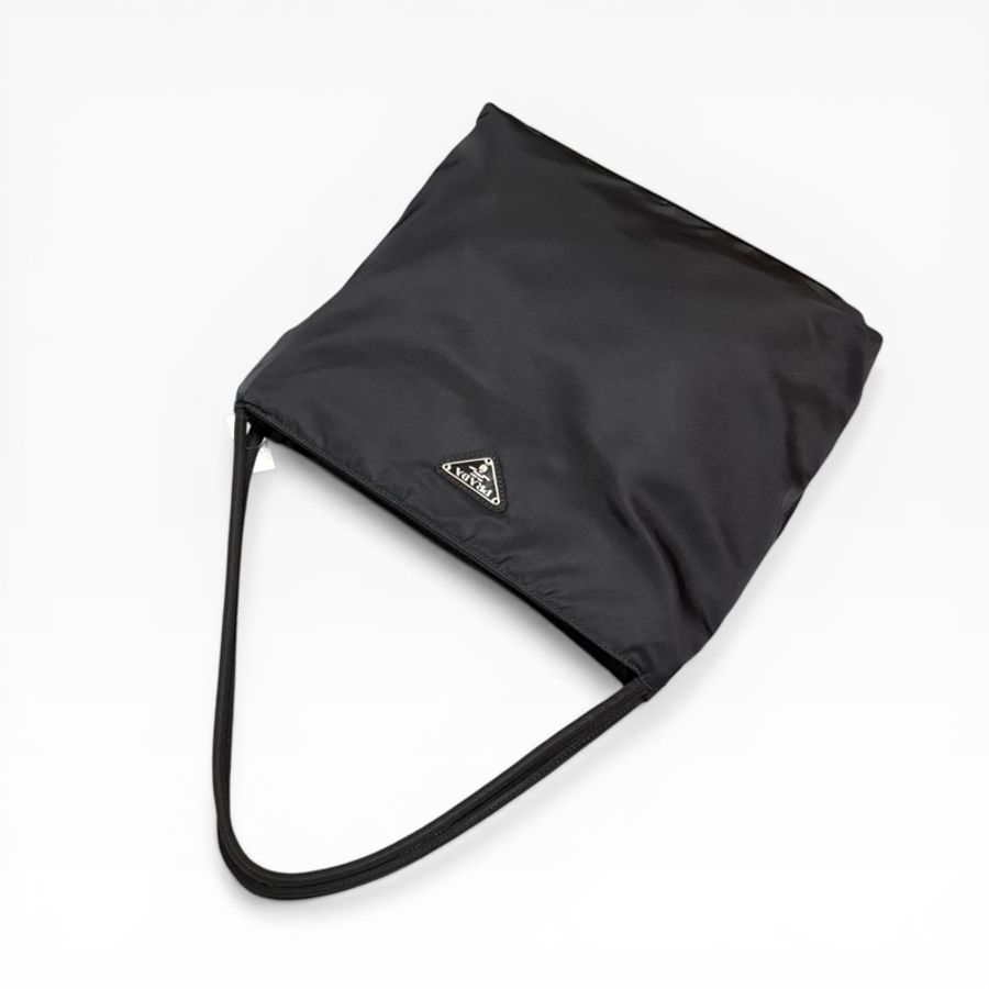 Prada 經典黑色尼龍托特包 Nylon tote bag 單肩包 手提包 28cm-0