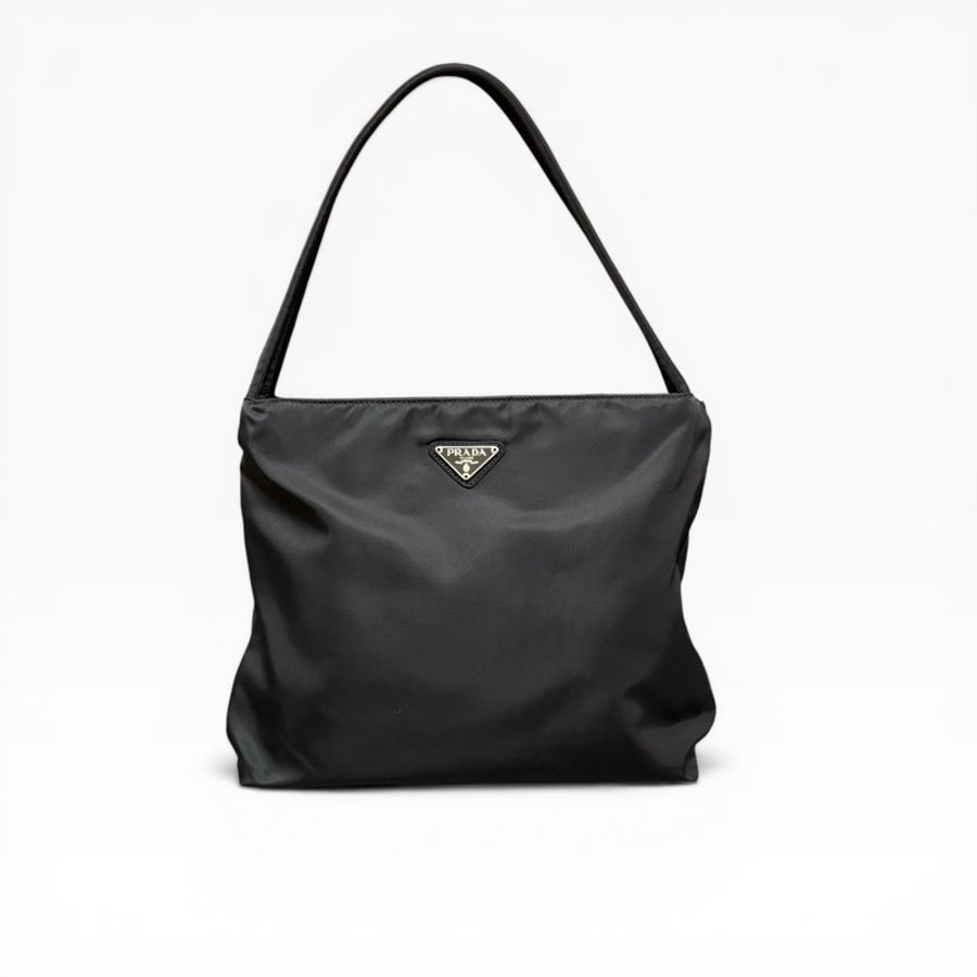 Prada 經典黑色尼龍托特包 Nylon tote bag 單肩包 手提包 28cm-2