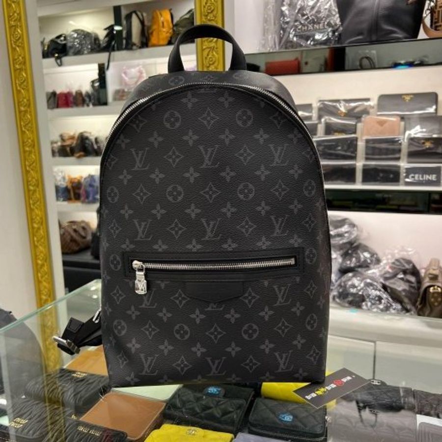 東區正精品㊣LV M14020 Discovery Slim 全新黑花錢口袋拉鍊後背包 RZ6345-0