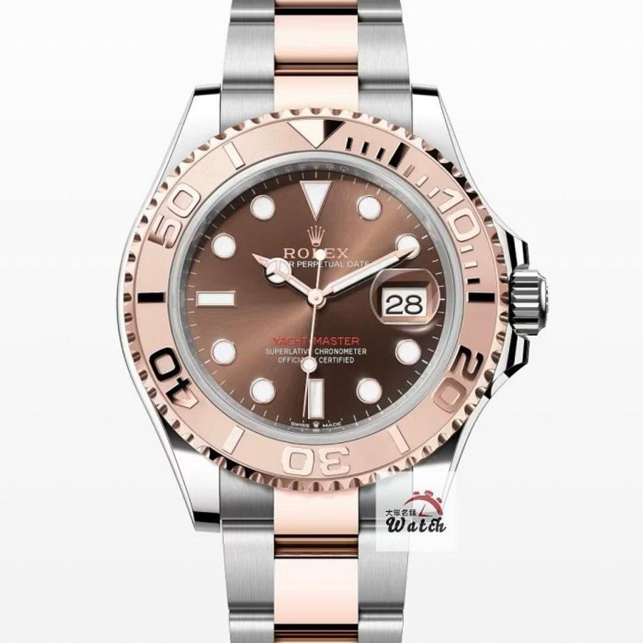 【大眾名錶】ROLEX 勞力士 126621 Yacht-Master 2021/05綠卡 永恆玫瑰金 巧克力面盤 錶徑40mm B1214-0