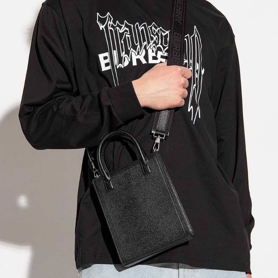 💎Han's house精品服飾💎Burberry TB 荔枝 小牛皮 肩背包 義大利製 現貨 原價53900-4