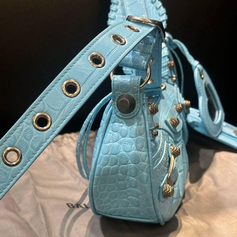 💎Han's house精品服飾💎BALENCIAGA 巴黎世家 小羊皮 鱷魚壓紋 671309 CAGOLE 三合一 肩背包 單肩包 原價83000-9