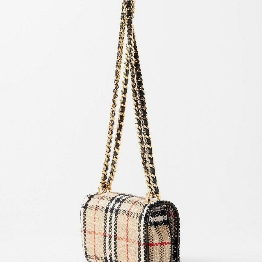 💎Han's house精品服飾💎 Burberry TB Lola 格紋 斜背包 迷你 17x10x3.5CM 現貨 原價57200-2