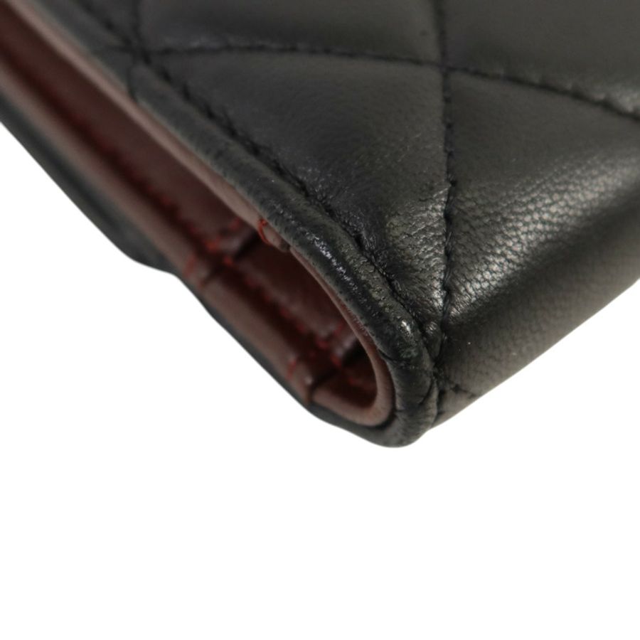CHANEL 羊皮皮革Long Wallet銀扣長錢包-12