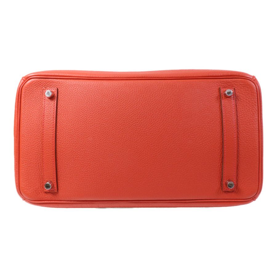 HERMES Togo皮革Birkin 35銀扣手挽袋Rouge De Coeur-3