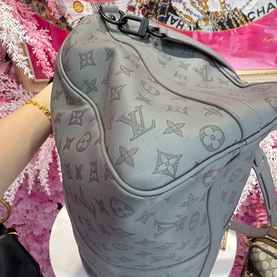 LV 牛皮旅行袋50 碳灰色/王吉娜古董精品-4