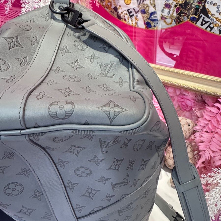LV 牛皮旅行袋50 碳灰色/王吉娜古董精品-5
