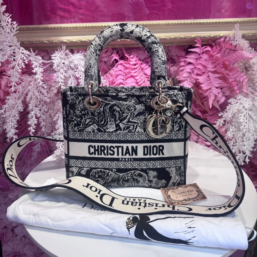 Dior 刺繡黛妃包5格/王吉娜古董精品-0