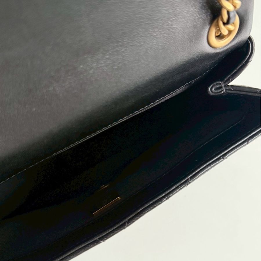 99新🆕 Chanel 香奈兒 24P 琺瑯logo吊墜鏈條包 黑色金釦-10