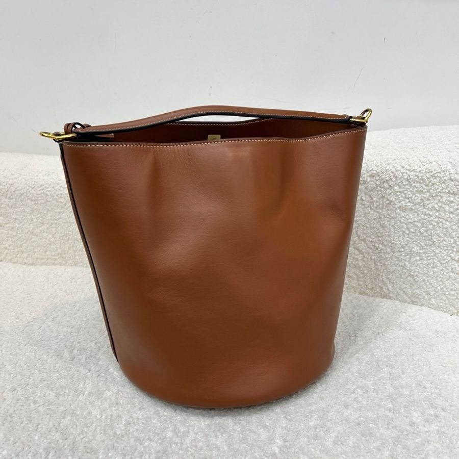 Celine賽琳Bucket16焦糖色水桶包單肩斜挎包21年 尺寸:23*24-2