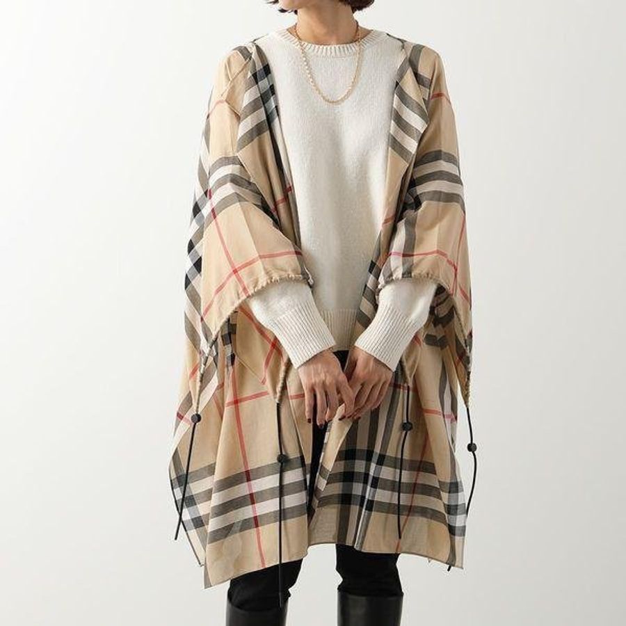 💎Han's house精品服飾💎 Burberry 圍巾 格紋 斗篷 罩衫 外套 義大利製 現貨 原價30000-6