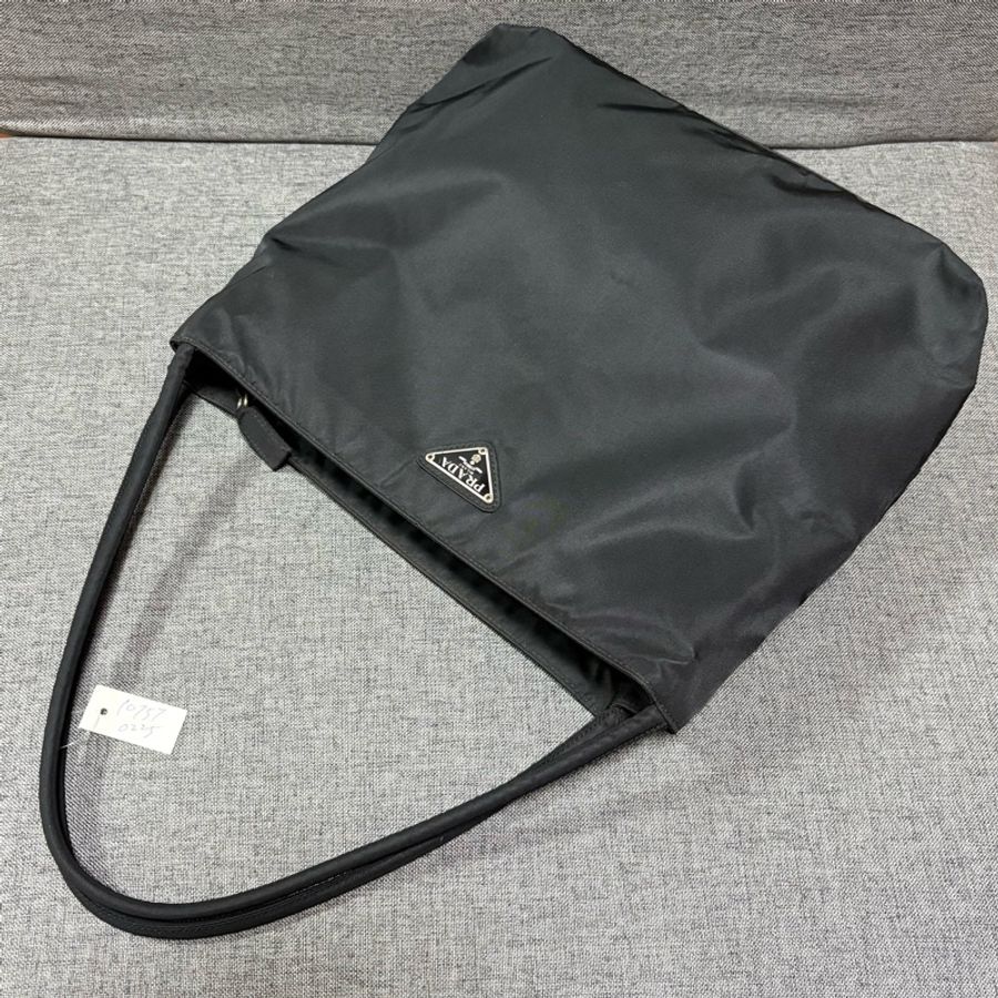 Prada 經典黑色尼龍托特包 Nylon tote bag 單肩包 手提包 28cm-0