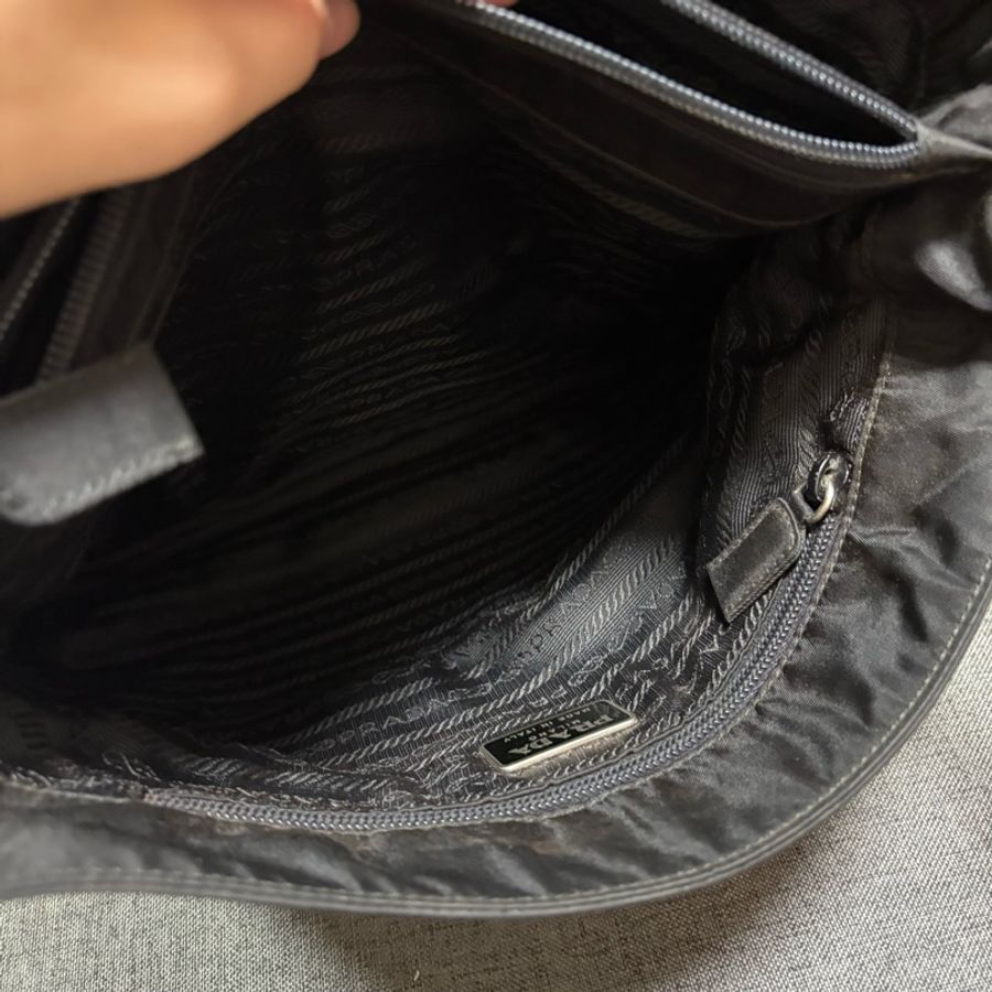 Prada 經典黑色尼龍托特包 Nylon tote bag 單肩包 手提包 28cm-25