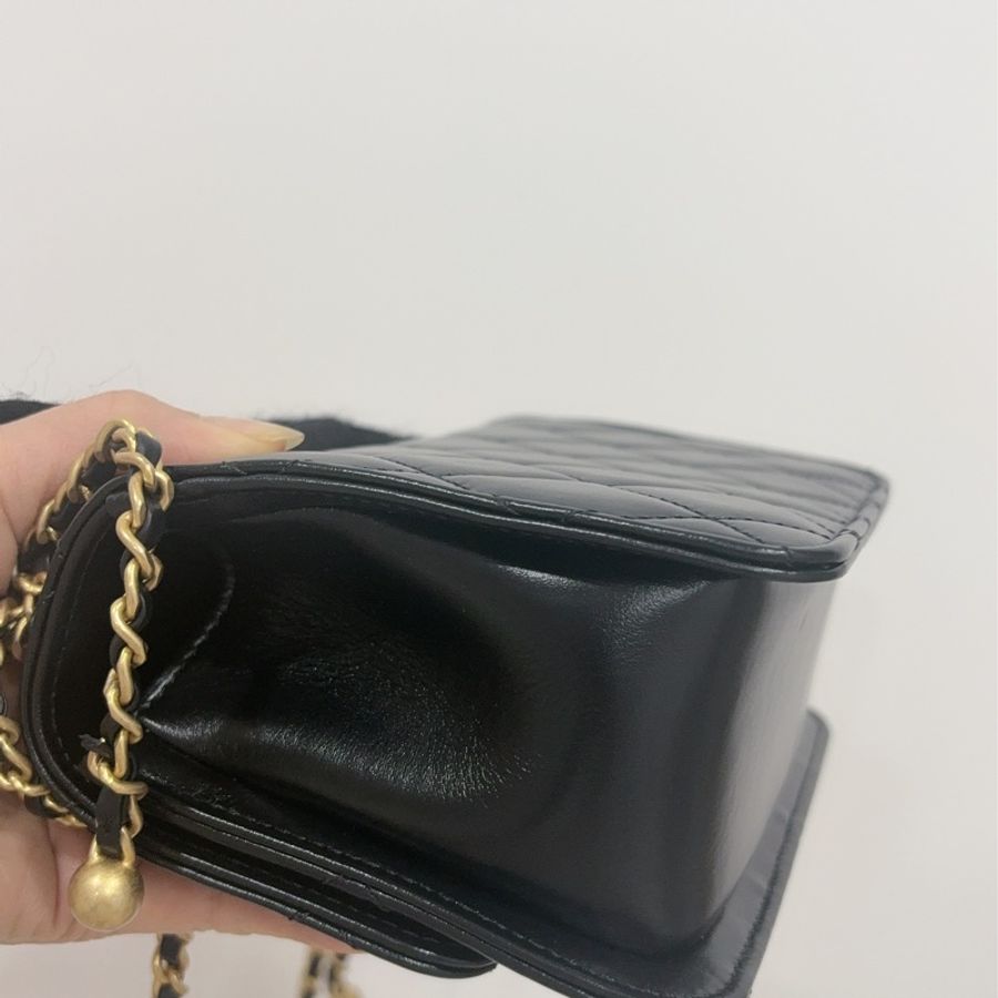 CHANEL 雙金球掀蓋包|AS2615 晶片款|黑金經典全配 🖤-6