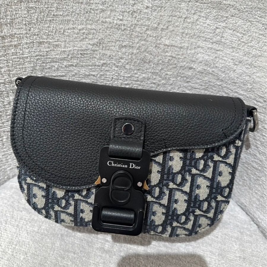「JL精品代購」98新 Dior 老花Saddle馬鞍包-0