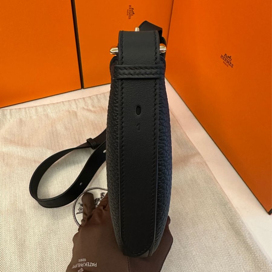 Hermes P'tit Arcon 月亮包 黑金 小號肩背包-4