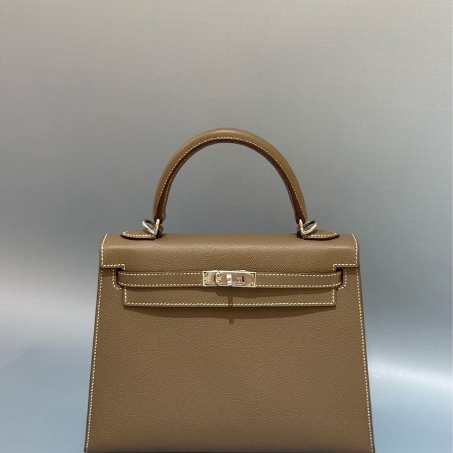 HERMES/愛馬仕 KELLY25 大象灰 銀扣 Epsom皮-1