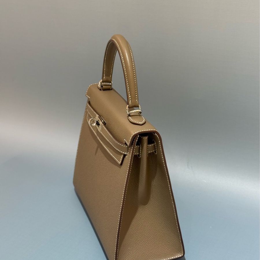 HERMES/愛馬仕 KELLY25 大象灰 銀扣 Epsom皮-3