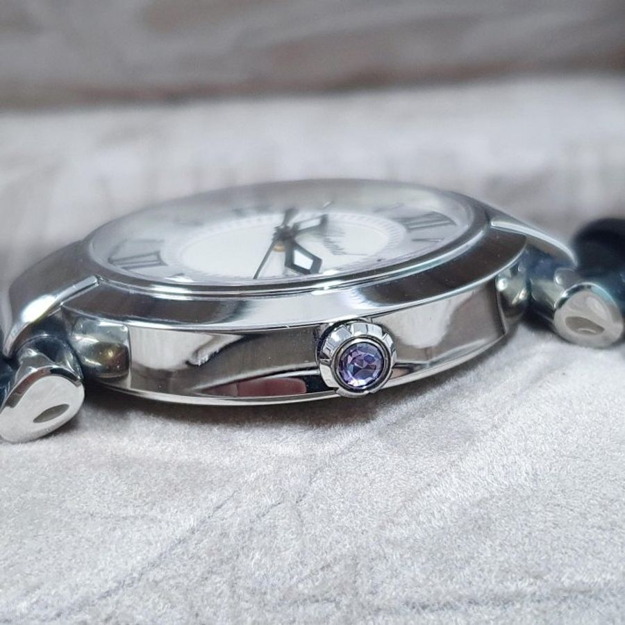 【大眾名錶】CHOPARD蕭邦 388532-3001 Imperiale系列 銀色雕刻羅馬面盤 錶冠紫水晶 B455-5