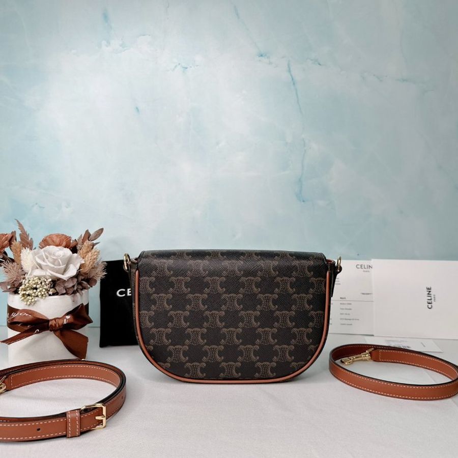 CELINE 全新FOLCO凱旋門馬鞍包-1