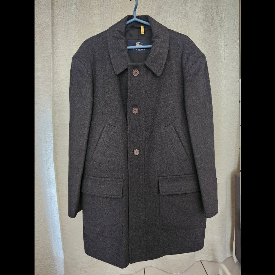 BURBERRY英國灰色男仕羊毛大衣 灰色 Size L-6