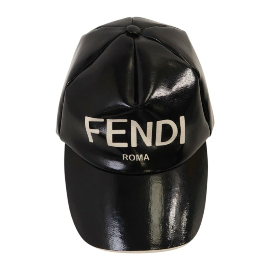 FENDI 塗層帆布Logo Print Baseball Cap帽子-4
