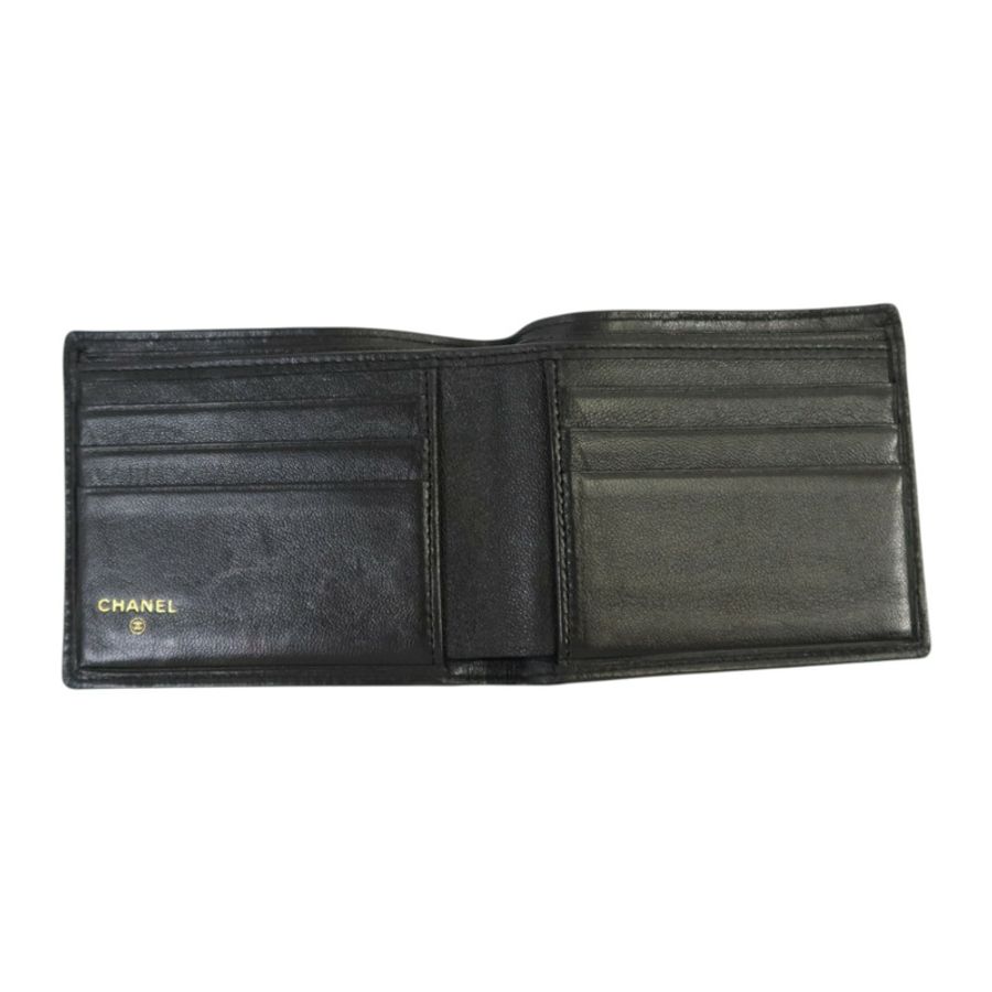 CHANEL 羊皮皮革Vintage Bifold Wallet錢包-5
