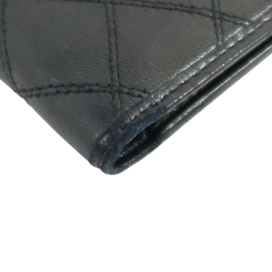 CHANEL 羊皮皮革Vintage Bifold Wallet錢包-10