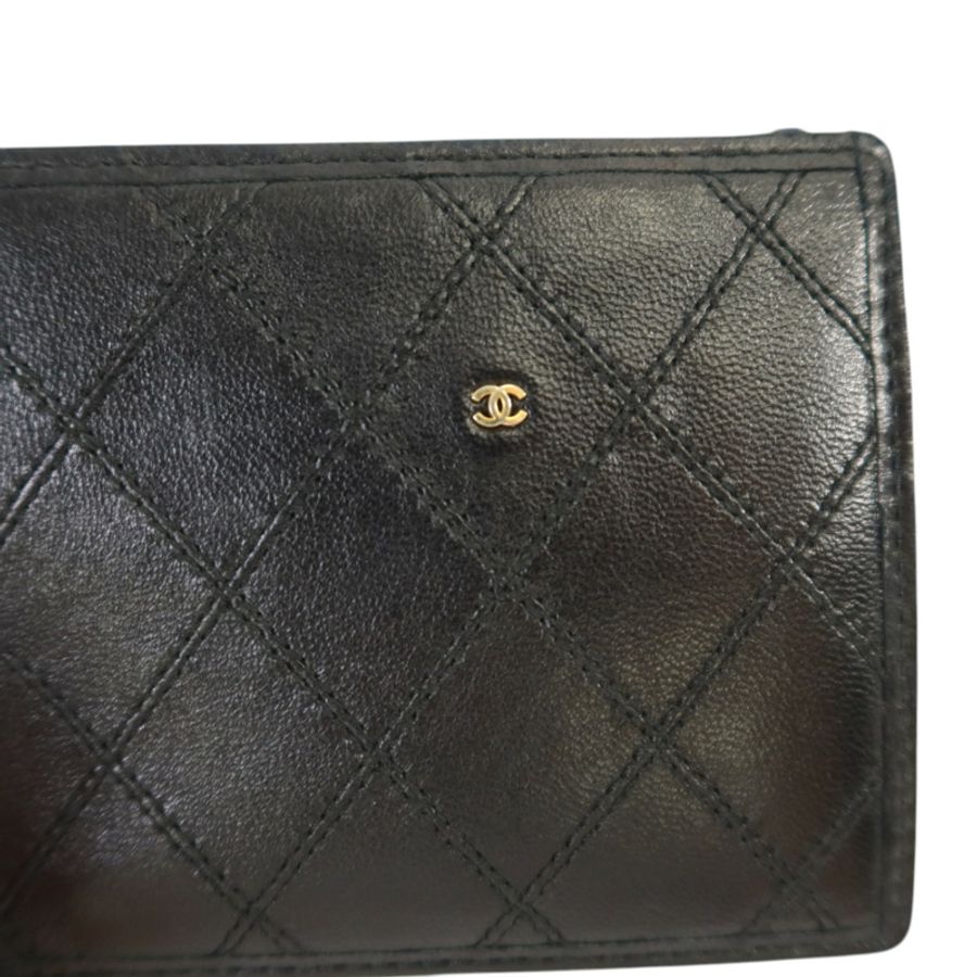 CHANEL 羊皮皮革Vintage Bifold Wallet錢包-15