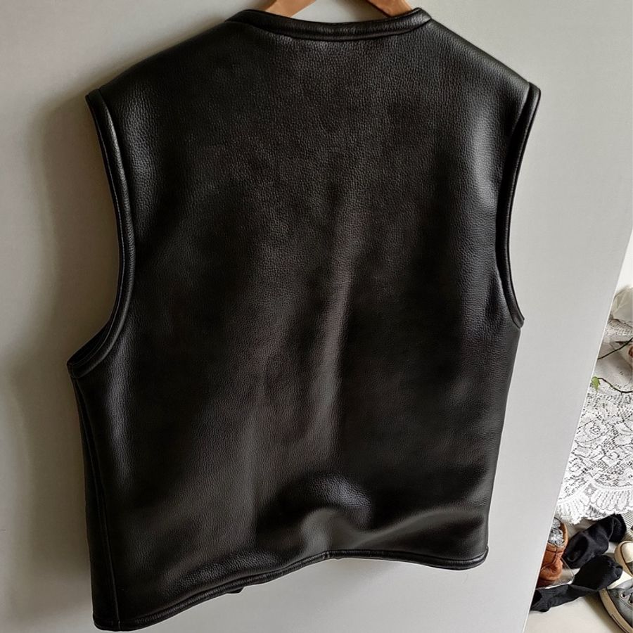 🇮🇹製老品 #VERSACE 騎士背心 / 刷毛 / 重磅 / 凡賽斯 / 大尺寸 / OVERSIZE-9