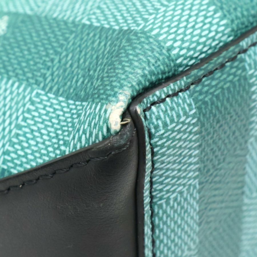 綠色 棋盤Stripe帆布 Weekend Tote 兩用包【LOUIS VUITTON LV 路易威登】 M59919-11